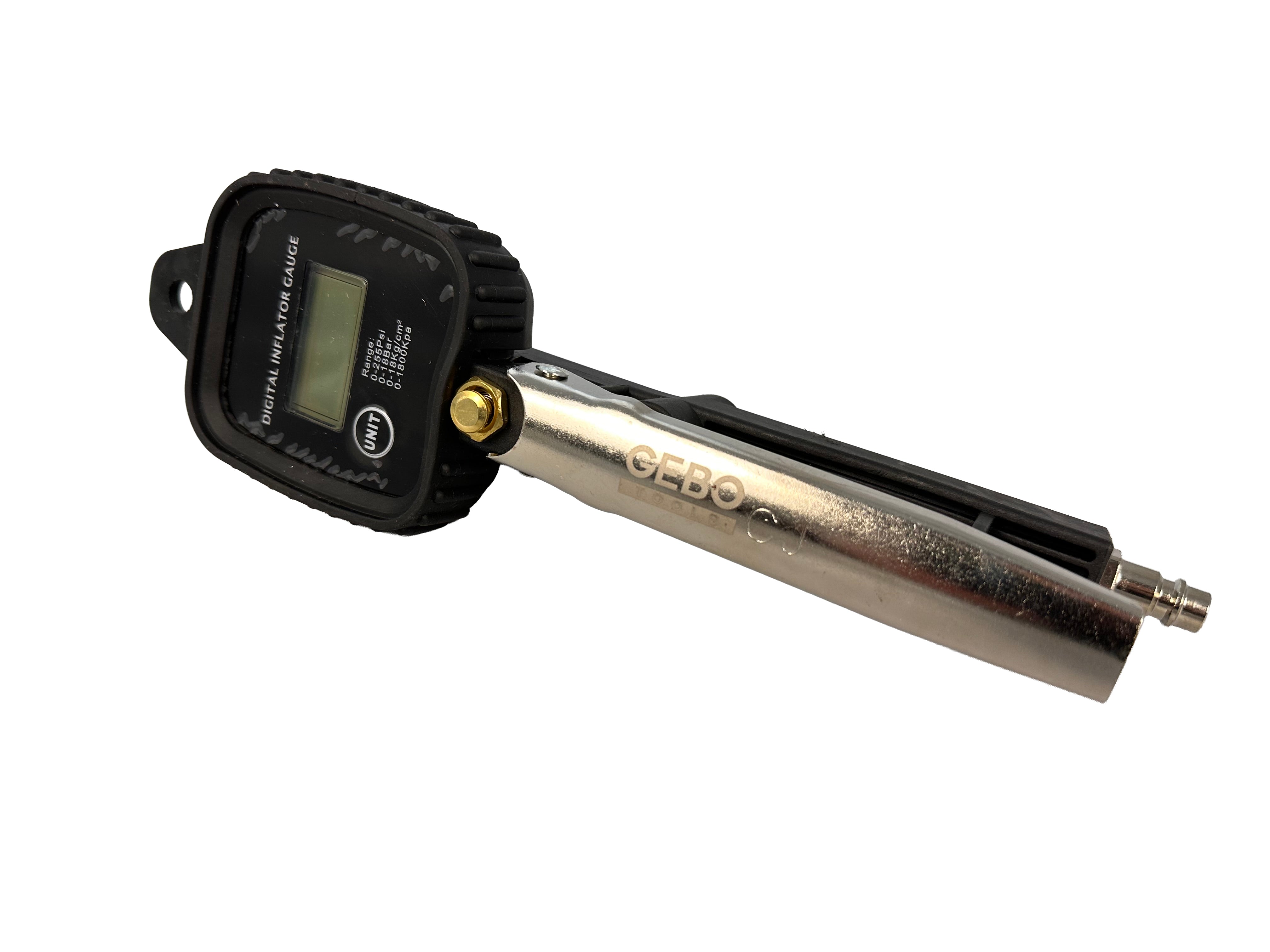 Pistola con manometro digitale per gonfiaggio pneumatici 0-255 PSI Gebo Tools