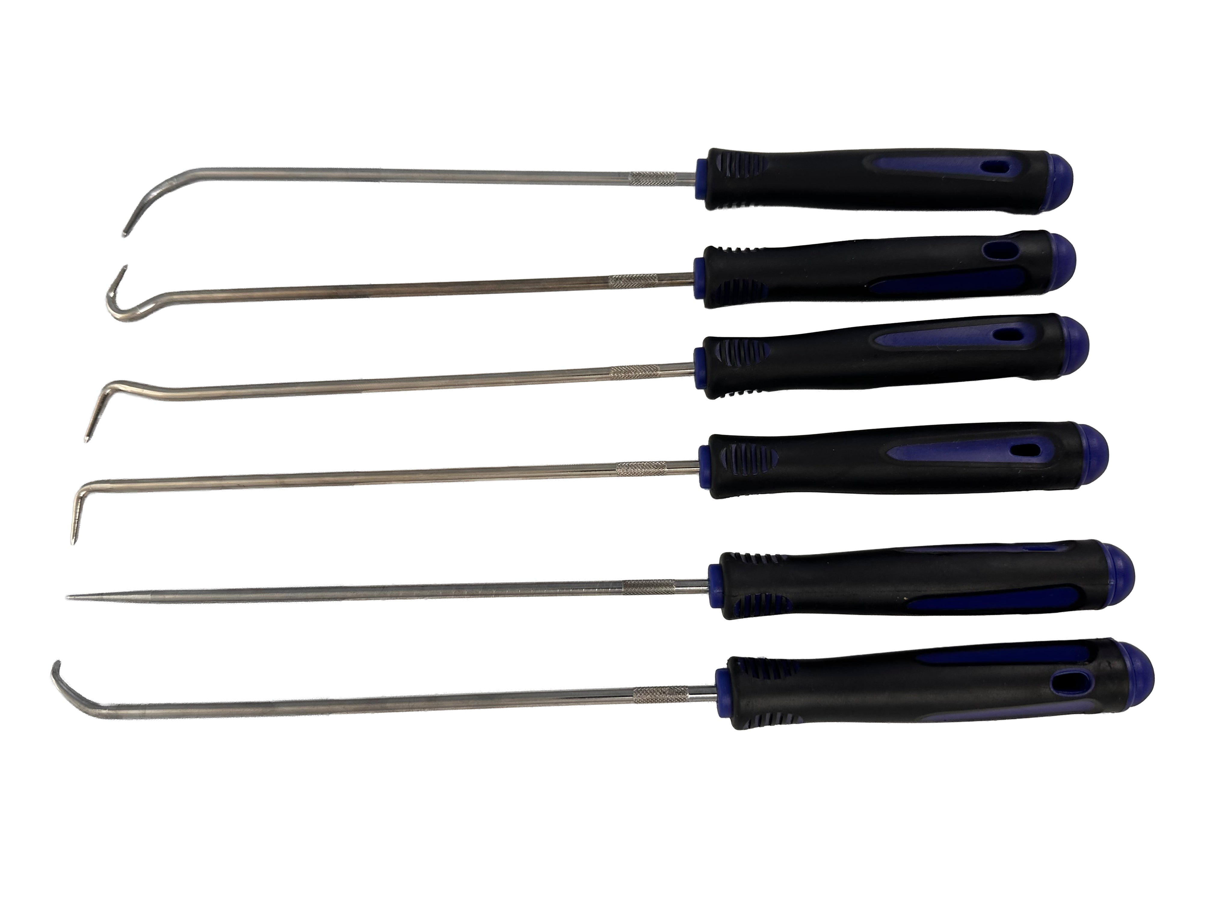 Set di 6 ganci di precisione extra lunghi, per la rimozione di tubi e guarnizioni, strumenti di manutenzione auto ed elettronica, Gebo Tools