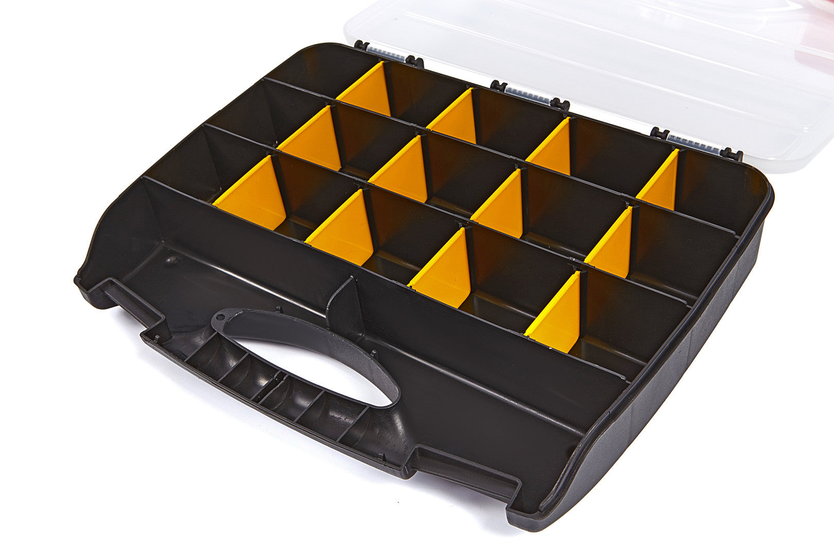 Valigetta in plastica portaminuterie,organizer portautensili, 31.5x25.5x5.5 cm con 12 scomparti fissi