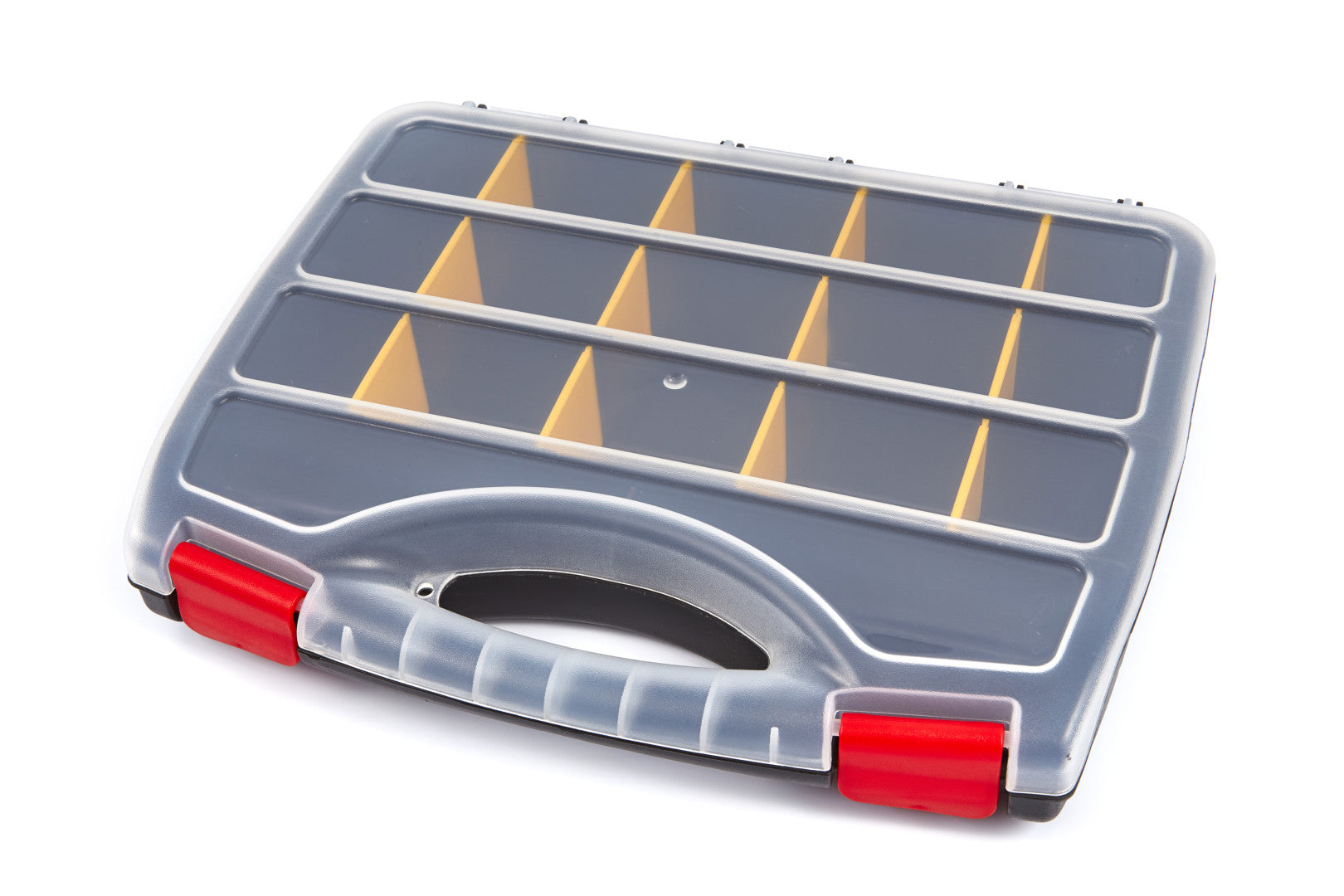 Valigetta in plastica portaminuterie,organizer portautensili, 31.5x25.5x5.5 cm con 12 scomparti fissi