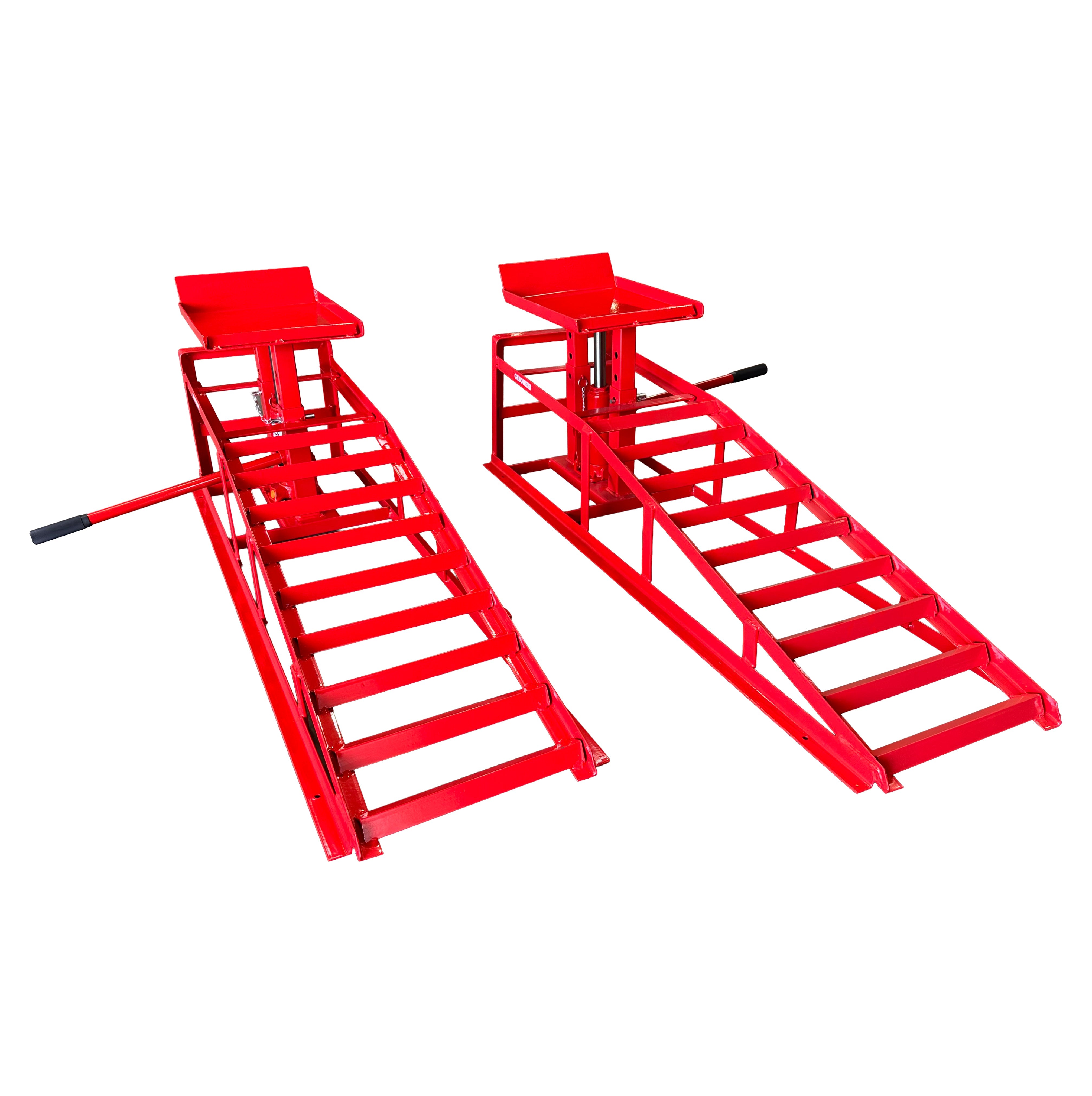 2x rampe di sollevamento con martinetto idraulico max 2000 kg 2 t altezza regolabile rampa di carico, Gebo Tools