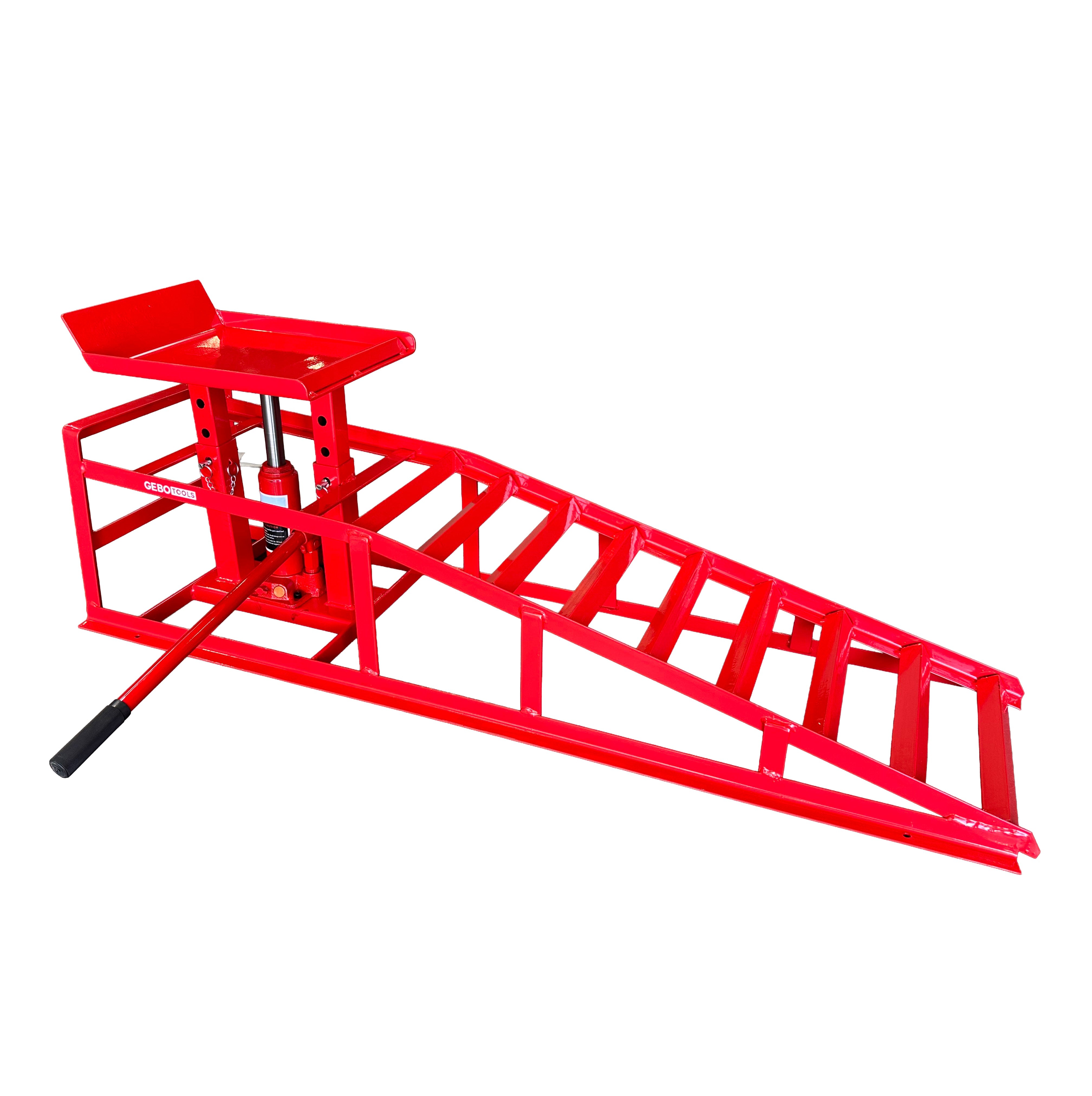 2x rampe di sollevamento con martinetto idraulico max 2000 kg 2 t altezza regolabile rampa di carico, Gebo Tools