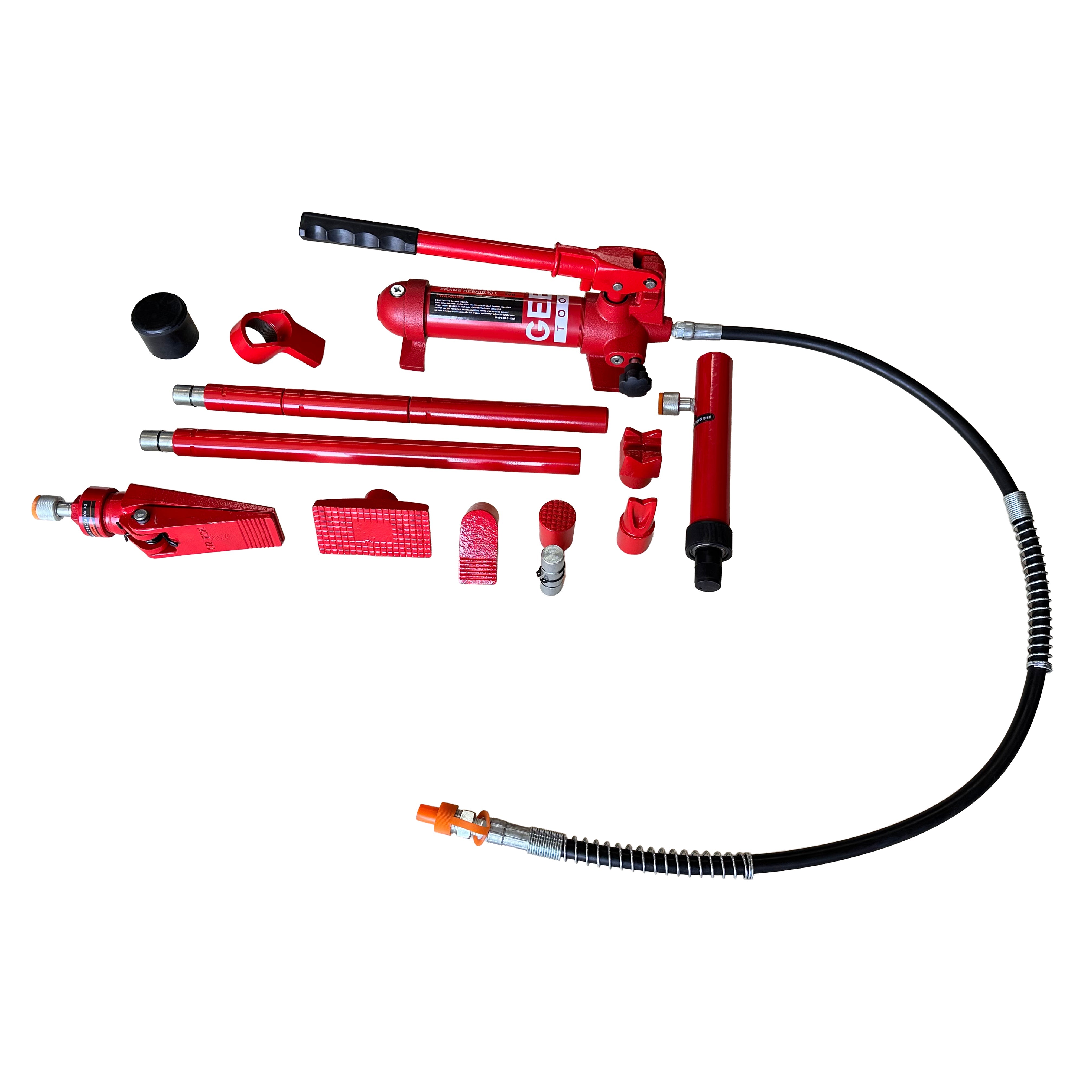 Kit per la raddrizzatura e la rimozione delle ammaccature della carrozzeria, kit per riparazione carrozzeria, idraulico, 4 t, Gebo Tools