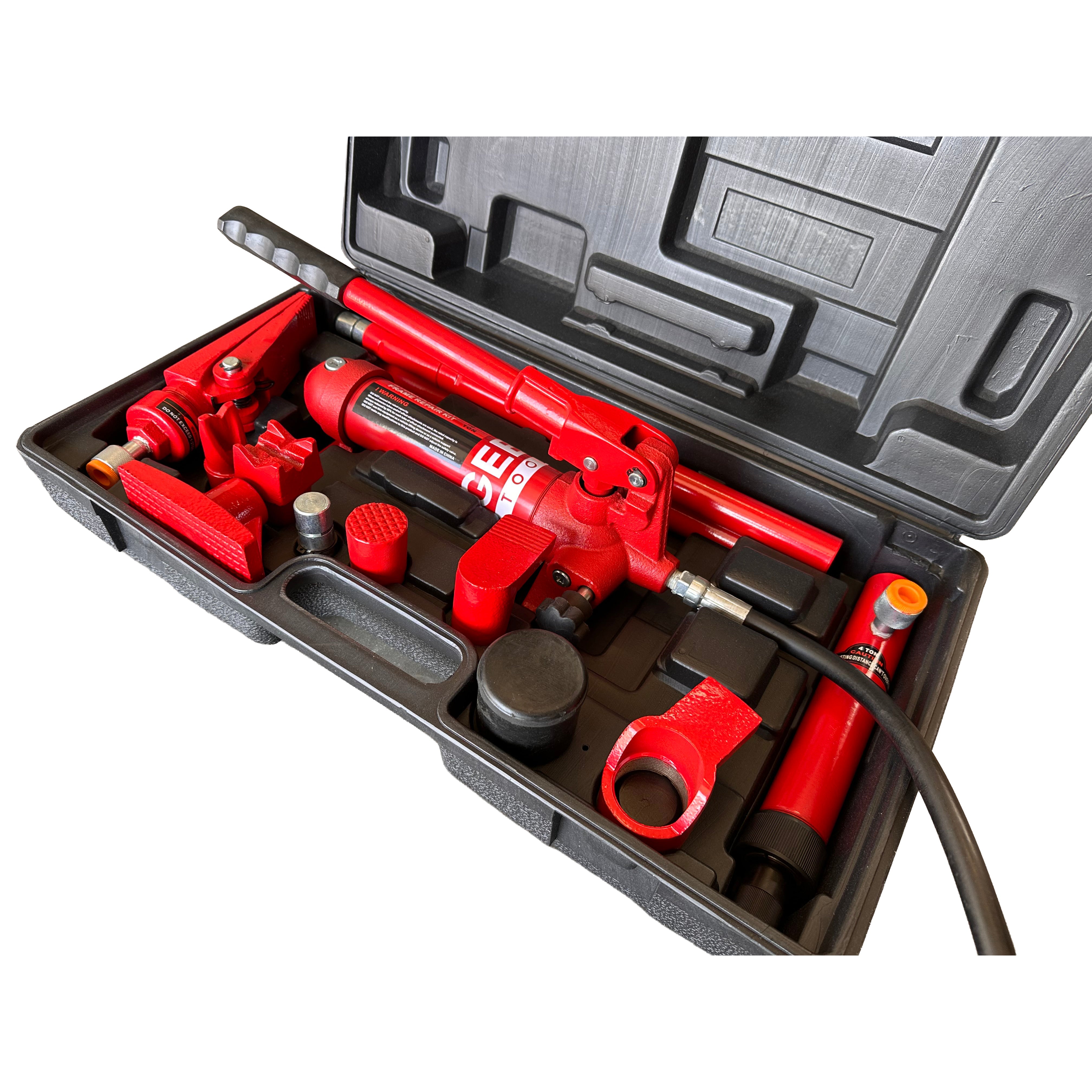 Kit per la raddrizzatura e la rimozione delle ammaccature della carrozzeria, kit per riparazione carrozzeria, idraulico, 4 t, Gebo Tools