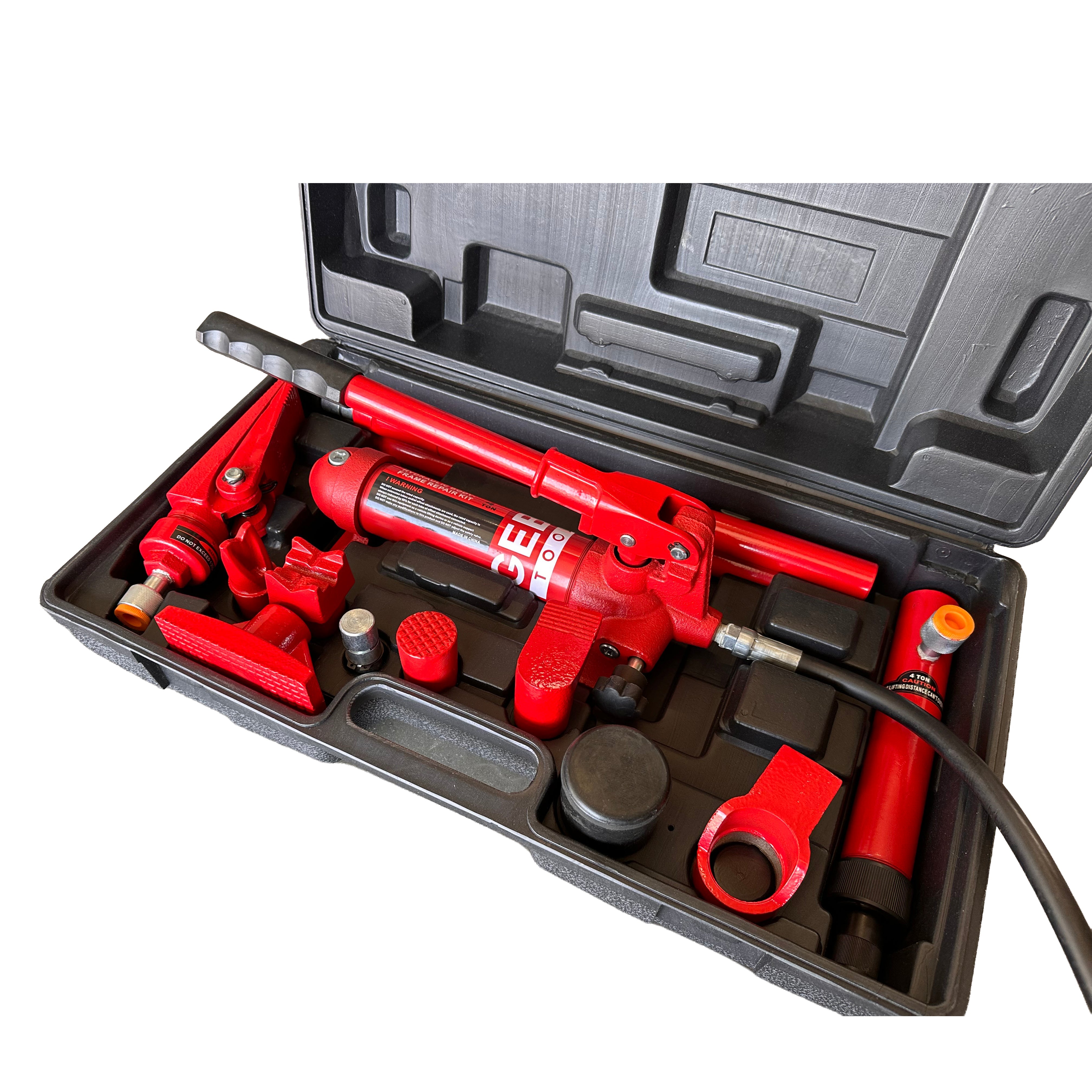 Kit per la raddrizzatura e la rimozione delle ammaccature della carrozzeria, kit per riparazione carrozzeria, idraulico, 4 t, Gebo Tools