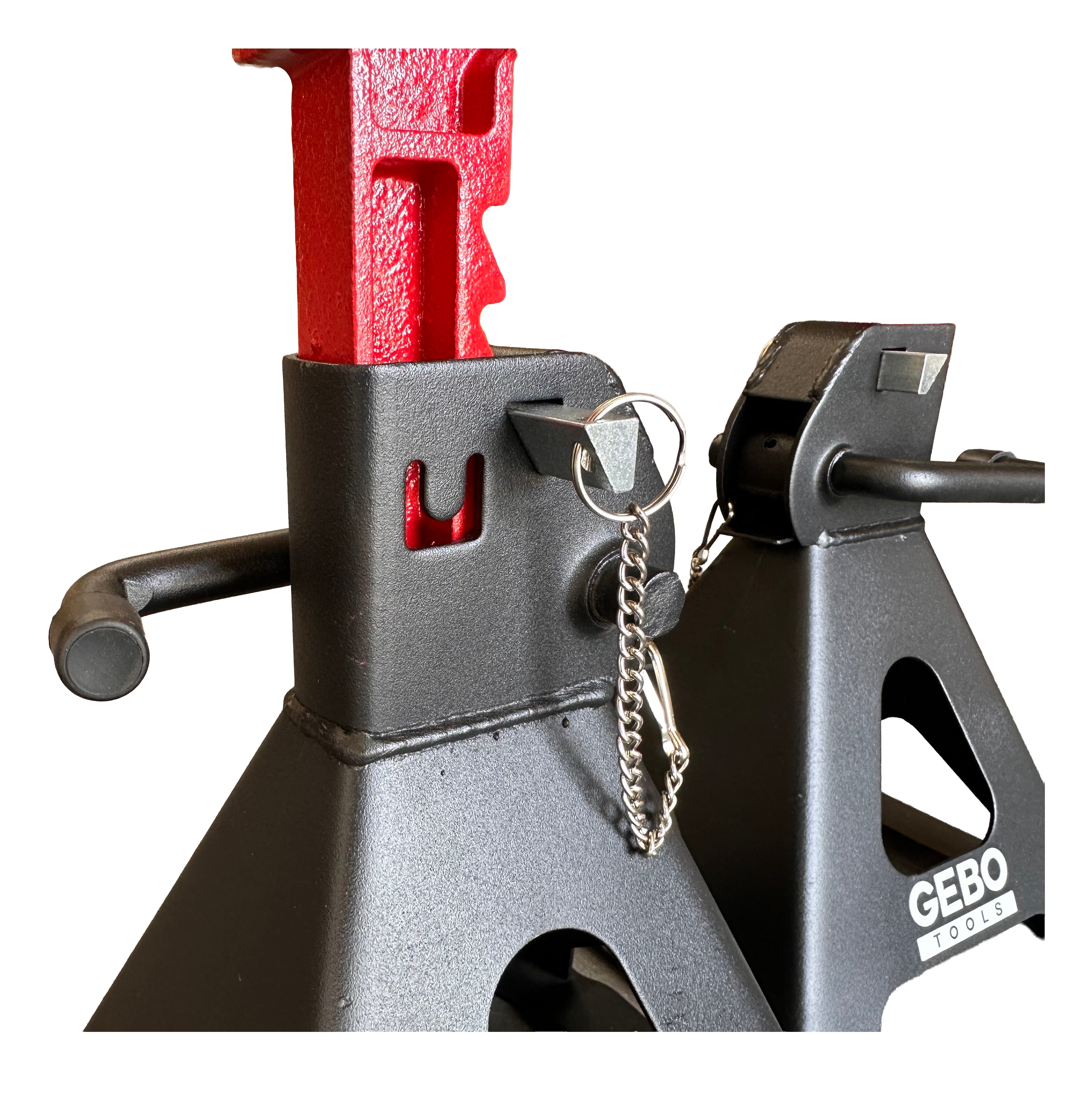 Set di 2 cavalletti auto, cavalletti per carrozzeria, capacità 3 t, altezza regolabile, coppia di cavalletti per auto, supporti per assale con leva di sicurezza, cavalletti da sostegno officina, fai da te, domestico, garage, moto, 29.5-43 cm Gebo Tools