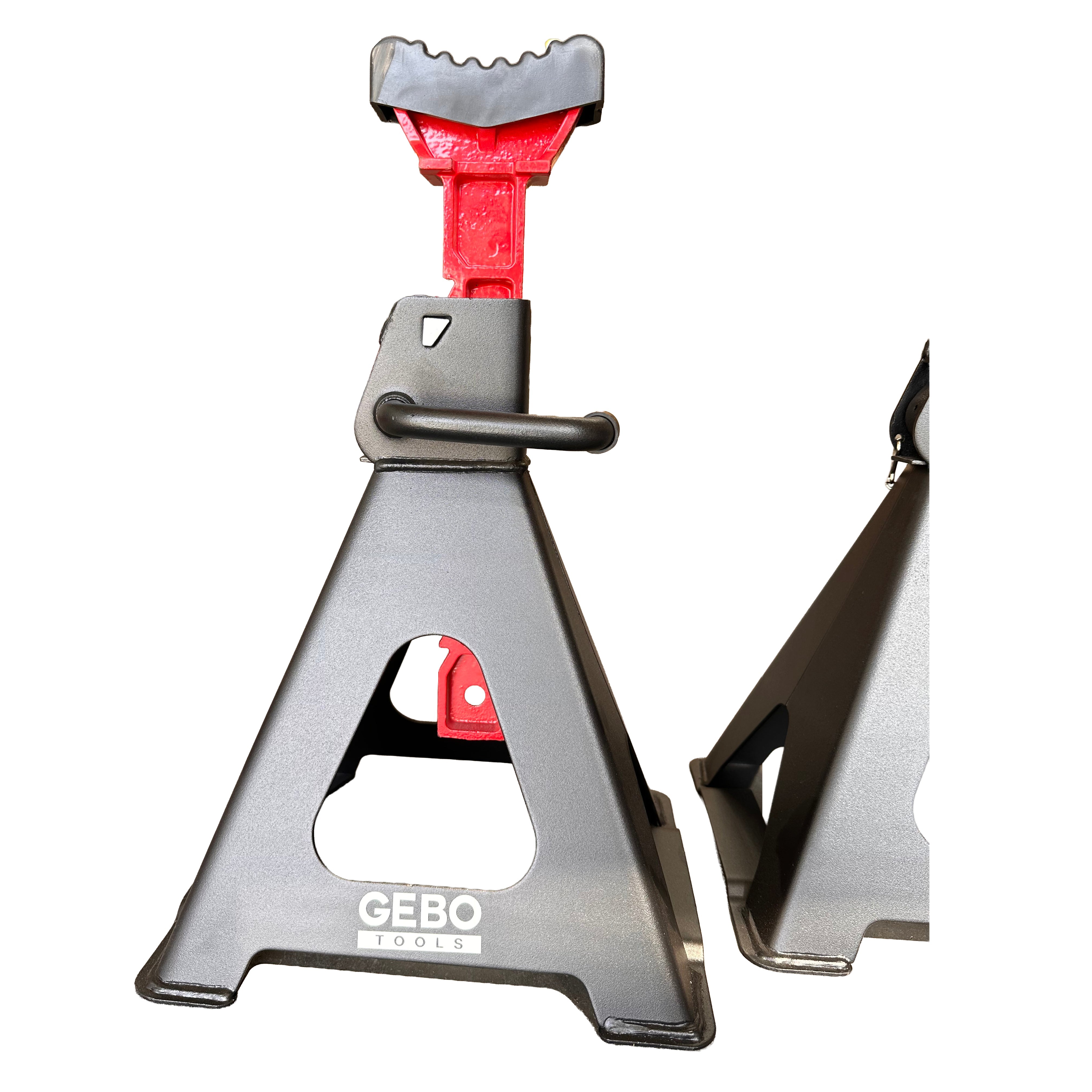 Set di 2 cavalletti auto, cavalletti per carrozzeria, capacità 6 t, altezza regolabile, coppia di cavalletti per auto, supporti per assale con leva di sicurezza, cavalletti da sostegno officina, fai da te, domestico, garage, moto, 39-60 cm Gebo Tools
