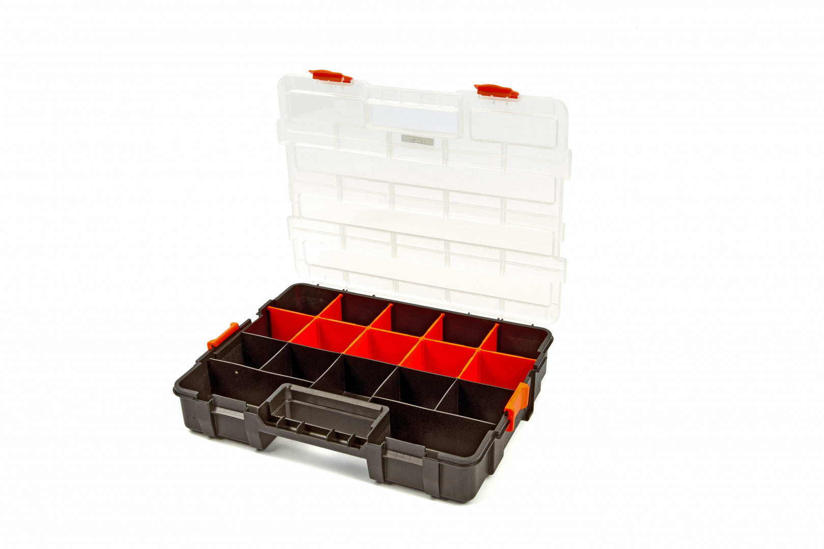 Valigetta in plastica portaminuteria doppia,organizer portautensili, 35.5x29x6.7 cm