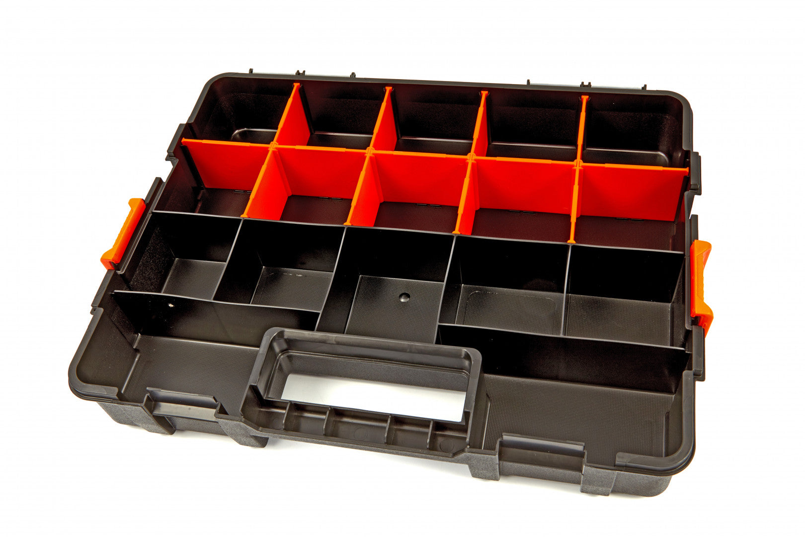 Valigetta in plastica portaminuteria doppia,organizer portautensili, 35.5x29x6.7 cm