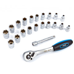 Set cricchetto chiave con bussole, set di chiavi a bussola con cricchetto da 1/4