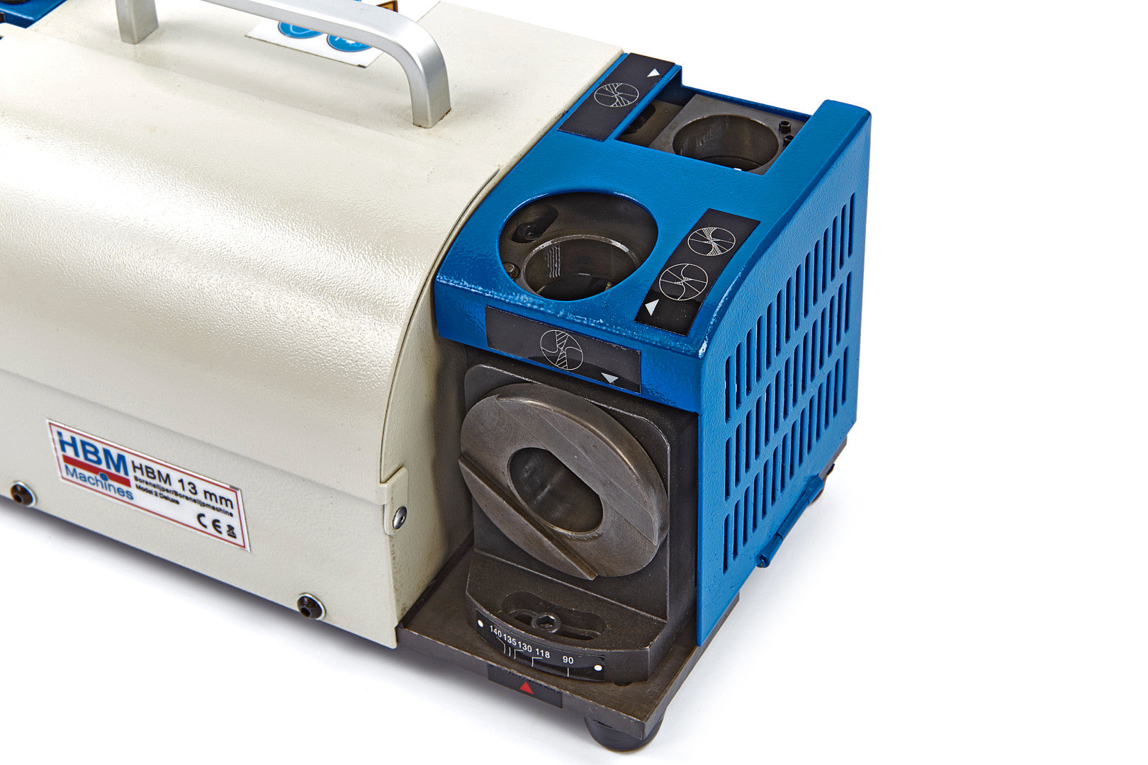 Affilatrice per punte da trapano, affilatrice per punte da trapano da 2-13 mm, angolo di rilievo del labbro e angolo di 90°-140°, affilapunte portatile con 11 pinze, ruota CBN, modello 2
