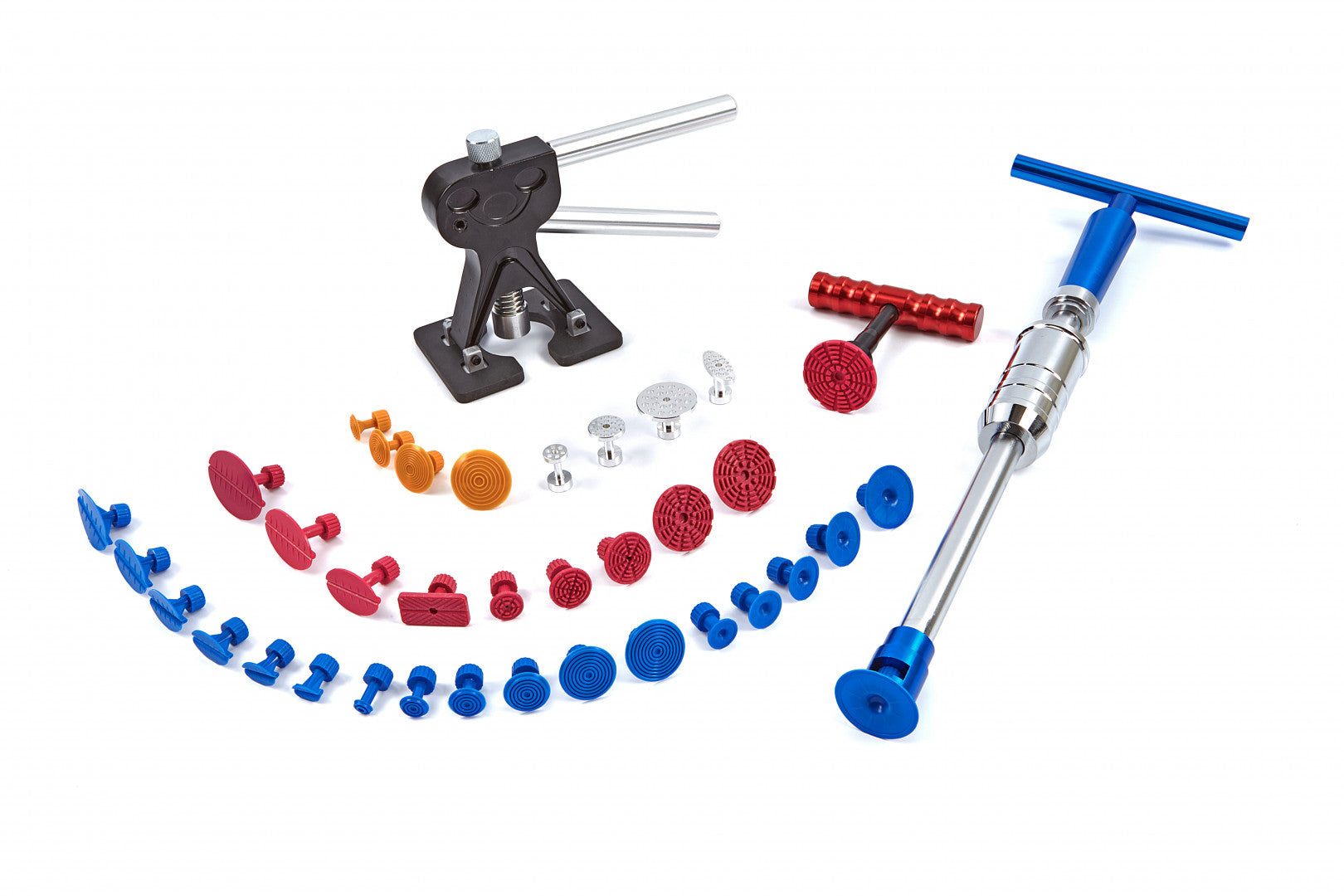 Kit 85 pezzi strumento per riparazione di ammaccature a ponte potenza 20 w per carrozzeria auto veicolo da garage officina fai-da-te, kit estrattore a ponte estrattore a martello per ammaccature