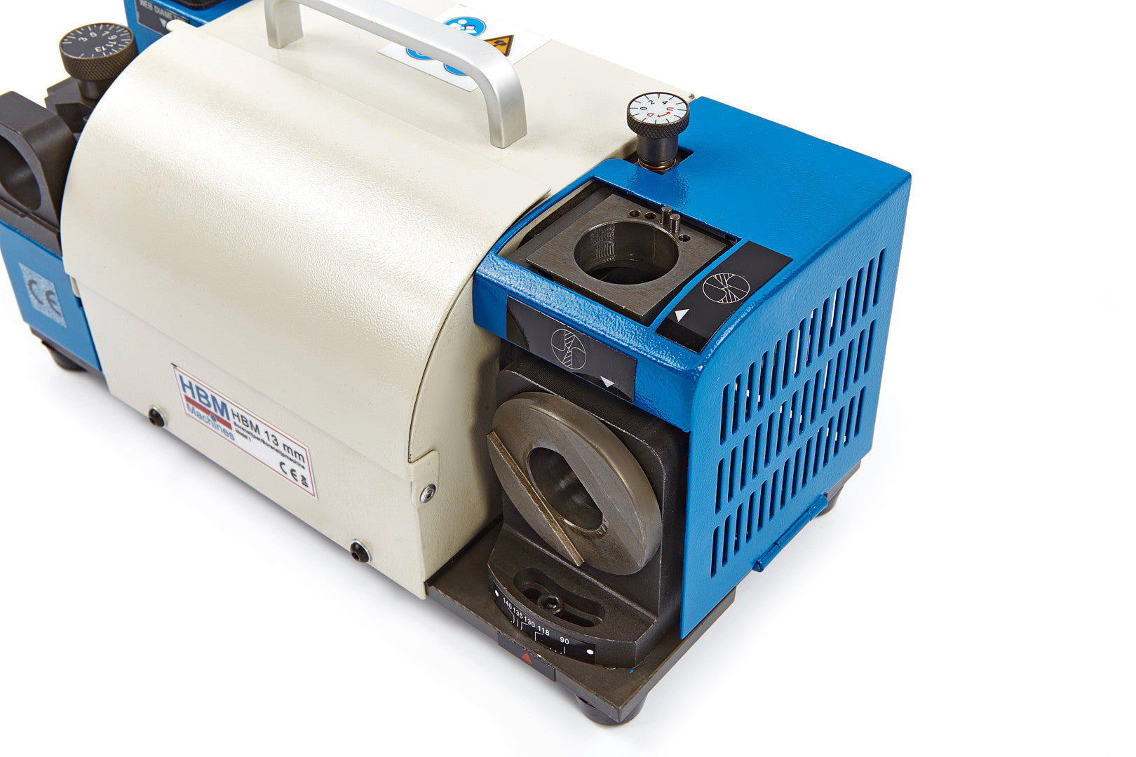Affilatrice per punte da trapano, affilatrice per punte da trapano da 2-13 mm, angolo di rilievo del labbro e angolo di 90°-140°, affilapunte portatile con 11 pinze, ruota CBN, modello 1