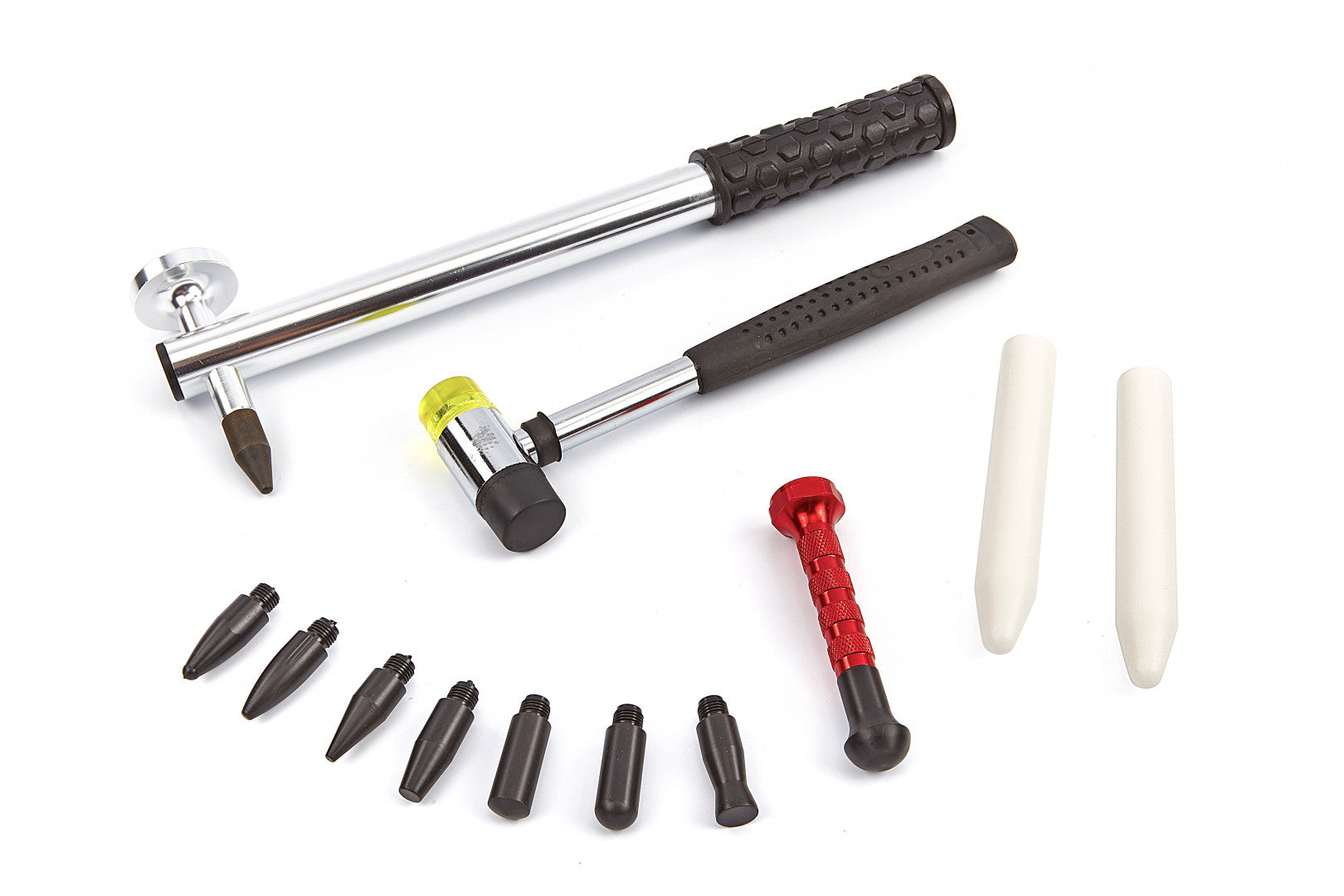 Kit 52 pezzi strumento per riparazione di ammaccature a ponte, con pistola per colla potenza per carrozzeria auto veicolo da garage officina fai-da-te, kit estrattore a ponte estrattore a martello per ammaccature, acciaio inox e carbonio