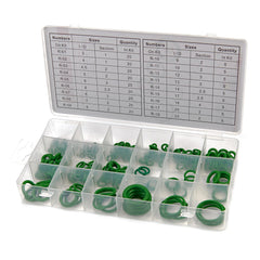 Automotive AC O-ring kit kit SAE e aria condizionata metrica O-ring set assortimento per auto A/C compressore e sanitari professionali raccordi guarnizione riparazione, 225 pezzi