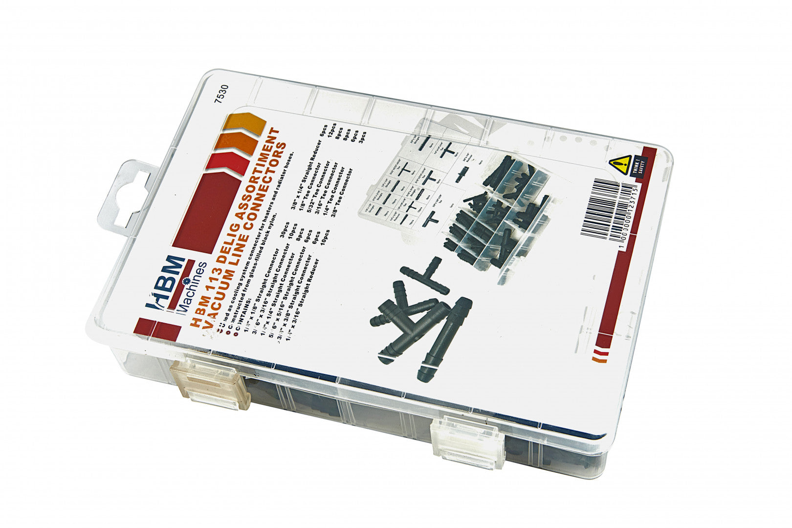 Kit assortimento connettori sottovuoto efficiente per manutenzione e sostituzione, kit di 113 connettori per vuoto spinati, tra cui raccordo a T, riduttore e connettori dritti per sostituire i tubi di aspirazione