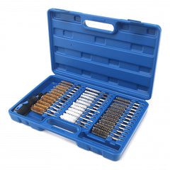 Set spazzole per pulizia tubi, 3 materiali acciaio ottone, nylon, filo metallico, con asta 150mm, per pulizia iniettori professionale rimozione ruggine e lucidatura , kit spazzole per la pulizia della sede degli iniettori, 36 pezzi