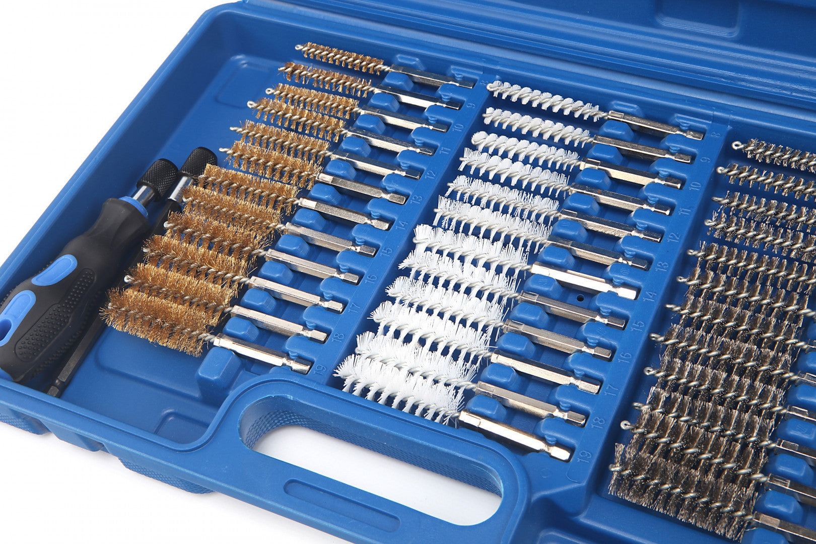 36 pezzi set spazzole per pulizia tubi, 3 materiali acciaio ottone, nylon, filo metallico, con asta 150mm, per pulizia iniettori professionale rimozione ruggine e lucidatura , kit spazzole per la pulizia della sede degli iniettori