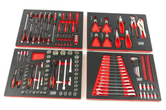 Set di inserti per 4 cassetti con 154 utensili, – Hbm Machines Olanda – dimensioni 39 x 54,5 cm