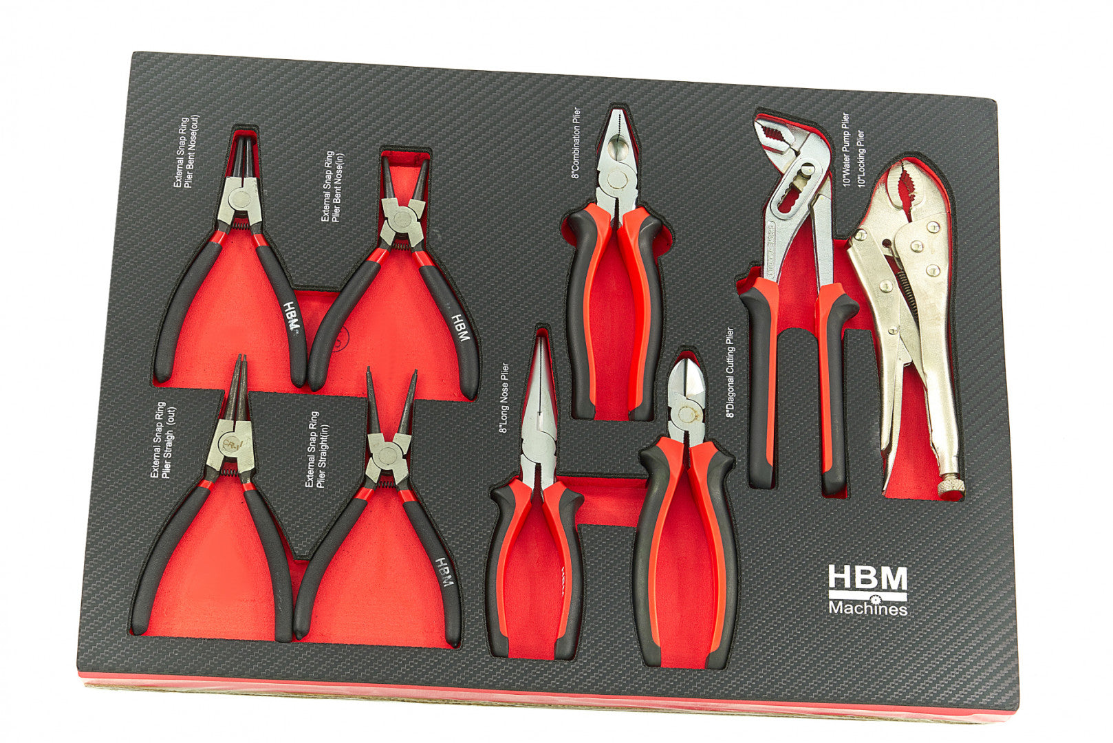Set di inserti per 4 cassetti con 154 utensili, – Hbm Machines Olanda – dimensioni 39 x 54,5 cm
