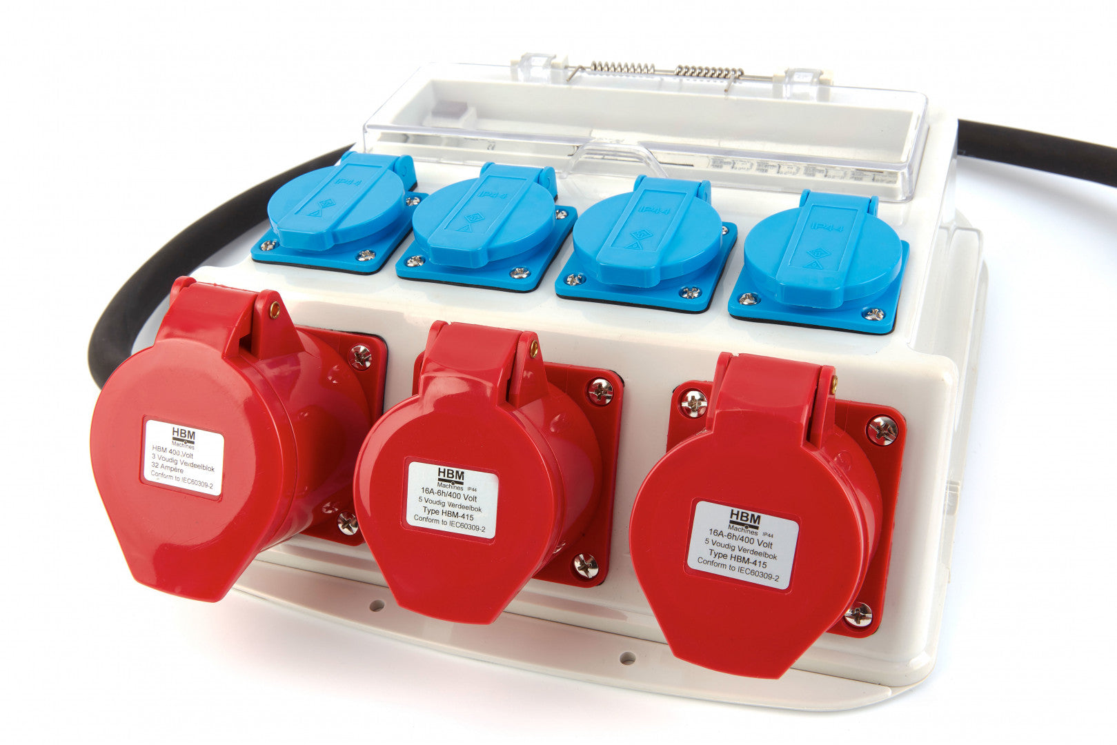 Quadro elettrico industriale 16a, 3x400v 4x230v, portatile ip44, portatile, quadro distribuzione da cantiere