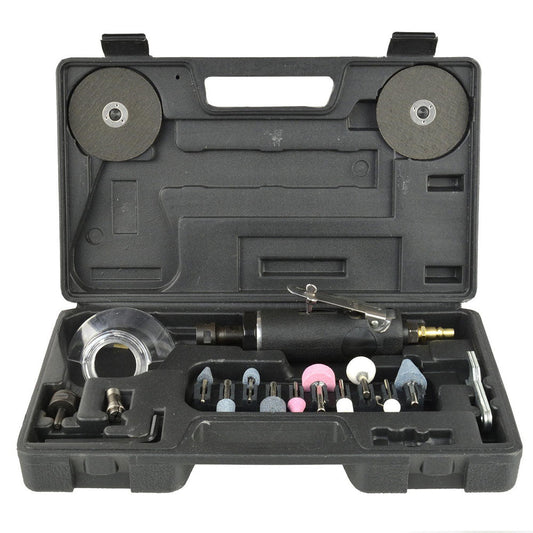 Kit per smerigliatrice pneumatica, mini smerigliatrice dritta per riparazione pneumatici e altre applicazioni, con accessori, 10 pezzi