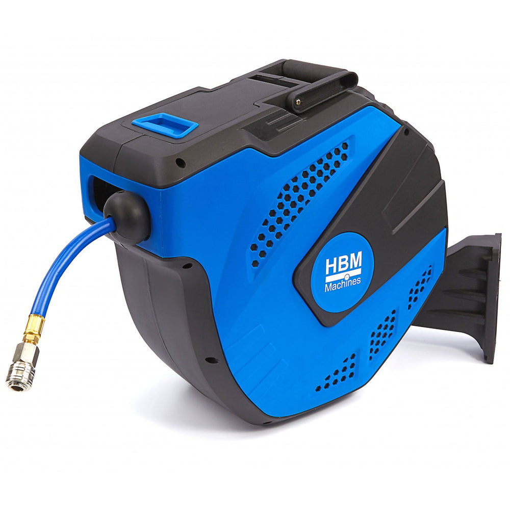Avvolgitubo per aria compressa sistema blocco automatico con fissaggio a parete  20 m × 10 mm HBM Olanda