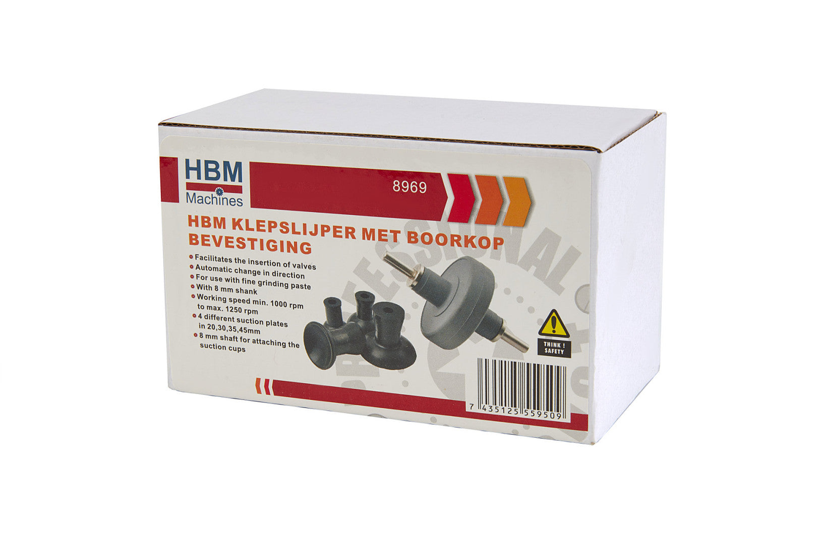Strumento per rettifica valvole, 5 pezzi, 20mm 30mm 35mm 45mm, accessori per rettifica valvole, utensile per la smerigliatura delle valvole, kit lappatrice per valvole motore, Hbm
