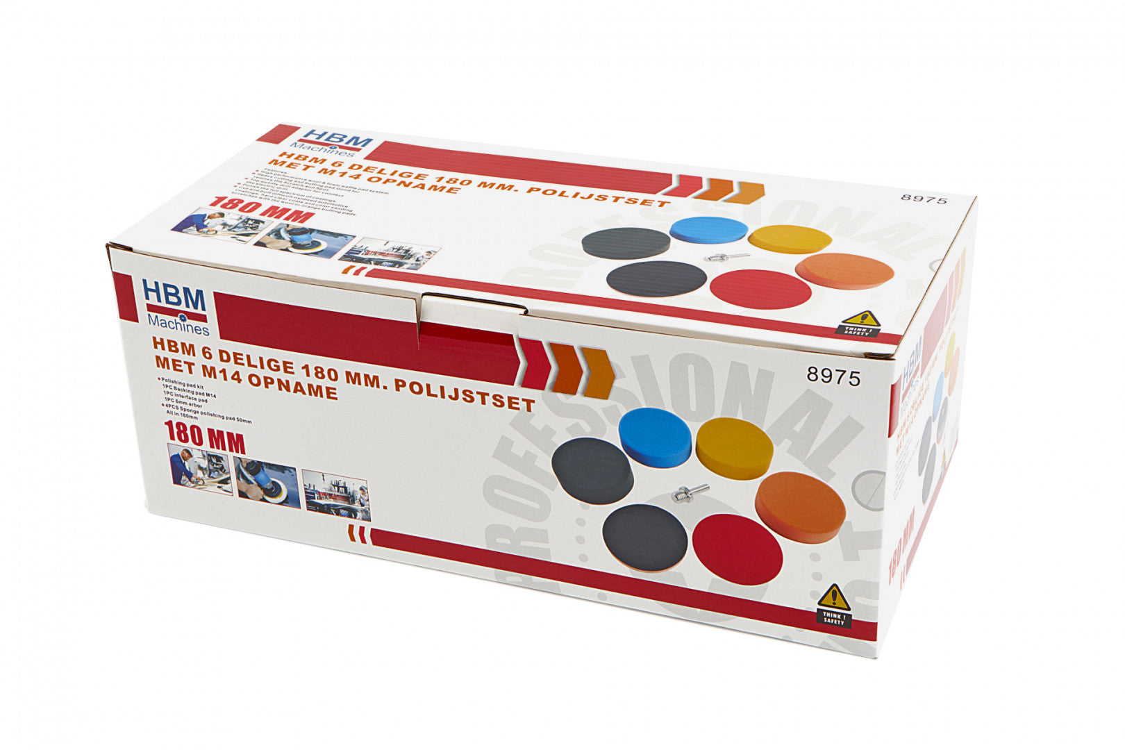 Set di spugne per lucidatura in microfibra, Hbm, pad per cere, polish, detergenti e sigillante vernice, alternativa a lucidatrice, lucidatura, lucidatrice eccentrica, 150 mm