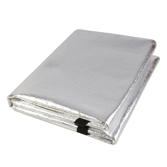 Coperta per saldatura, ignifuga, materiale resistente al calore fino a 500 °C, tessuto ignifugo, tappetino protettivo in fibra di vetro con rivestimento in alluminio, per copertura della griglia, stufa, saldatori, idraulici (120 x 180 cm)