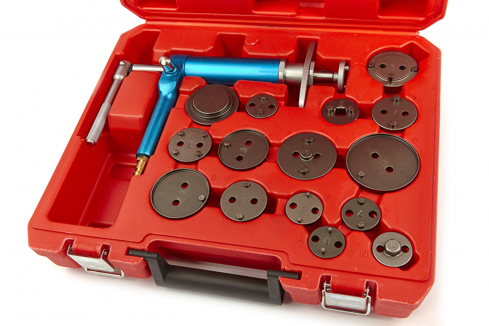 Pressa pneumatica per pistoncini freni ,kit 16 pezzi