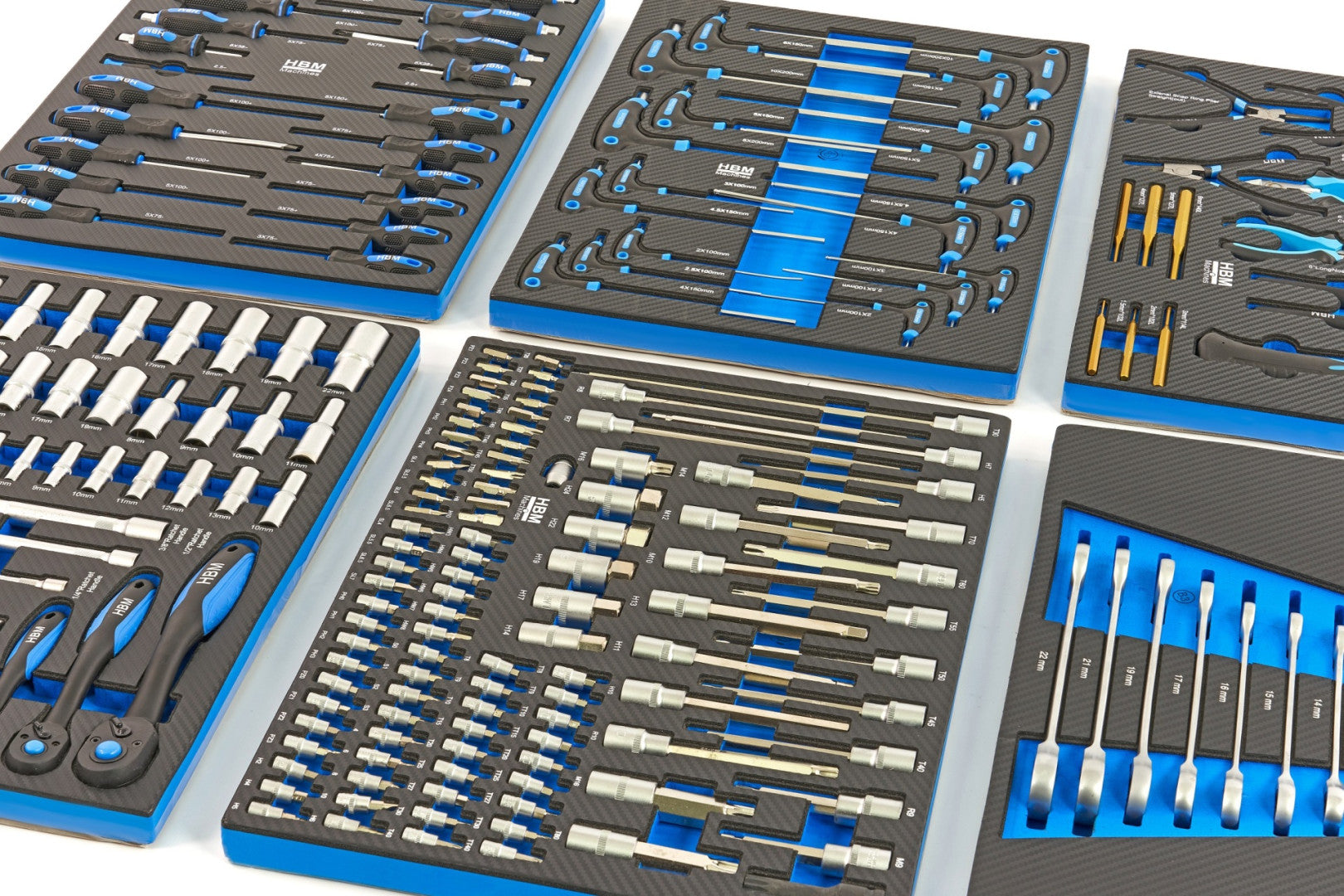 Carrello completo di attrezzi set 245 pezzi con 7 cassetti 6 scomparti e ruote da officina Carbon premium Olanda