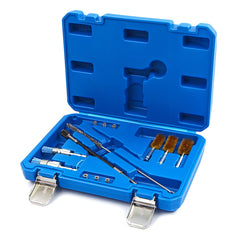 Set di strumenti per la pulizia della spazzola del sedile dell'iniettore universale da 14 pezzi, strumento per la pulizia degli iniettori per motori diesel