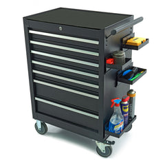 Porta attrezzi magnetico - portautensili - supporto per garage officina, 4 mensole magnetiche nere per armadio carrello portautensili HBM Olanda