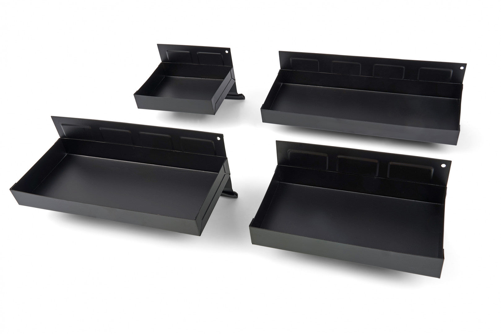 Porta attrezzi magnetico - portautensili - supporto per garage officina, 4 mensole magnetiche nere per armadio carrello portautensili HBM Olanda