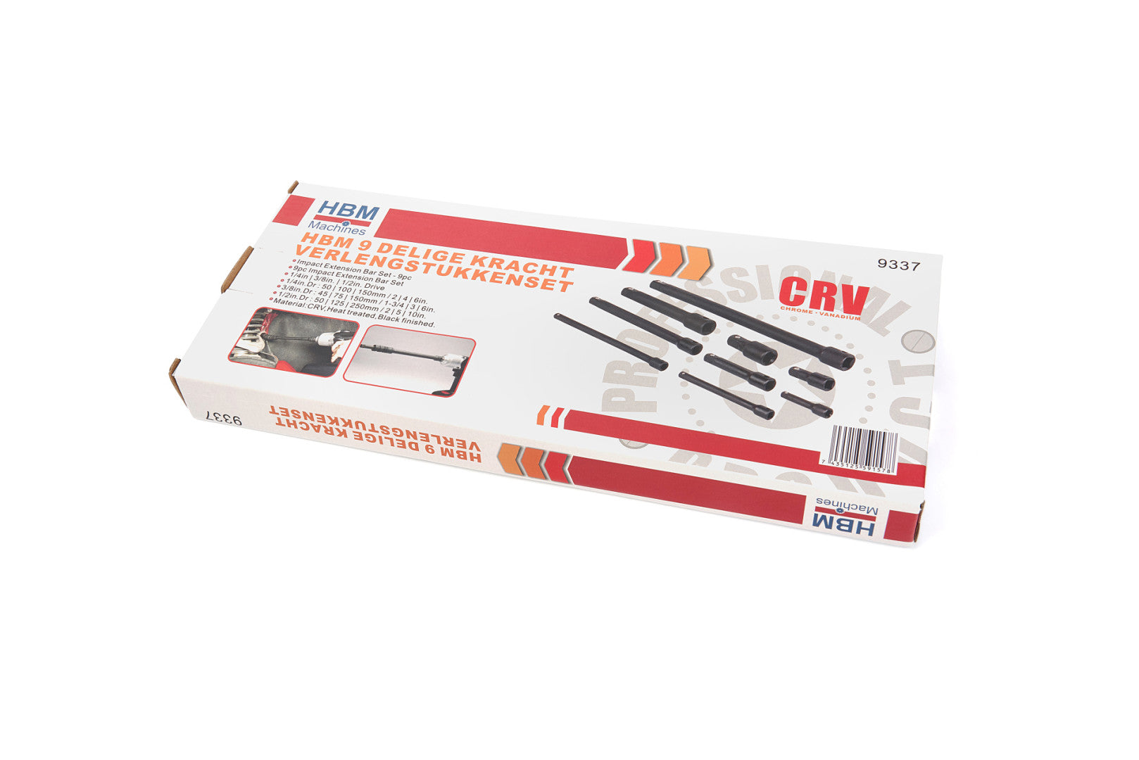 Set di prolunghe per chiave a bussola a impatto, estensioni, adattatore, giunto cardanico, raccordi per auto e industriali, 9 pezzi 1/4 3/8 1/2
