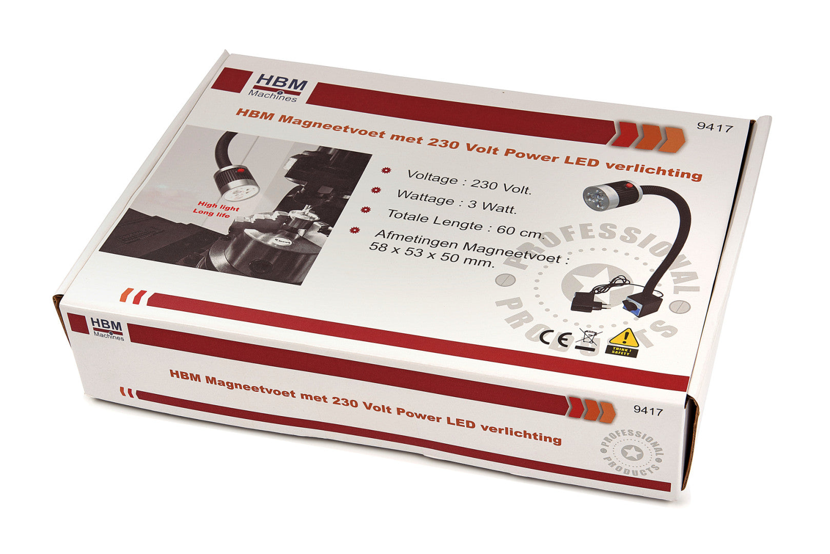 Luce LED, magnetica ricaricabile, luce LED lampada per officina, casa, 3w 230v
