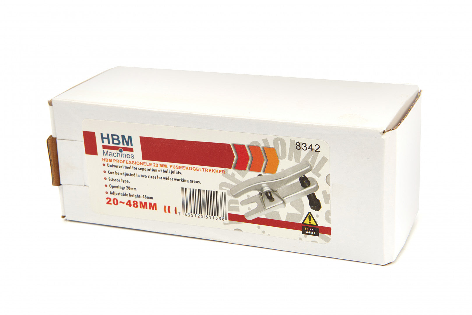 Estrattore giunti sferici, estrattore per giunti a sfera, estrattori testine tiranti sterzo, rimozione del giunto sferico, 22 mm Hbm machines olanda