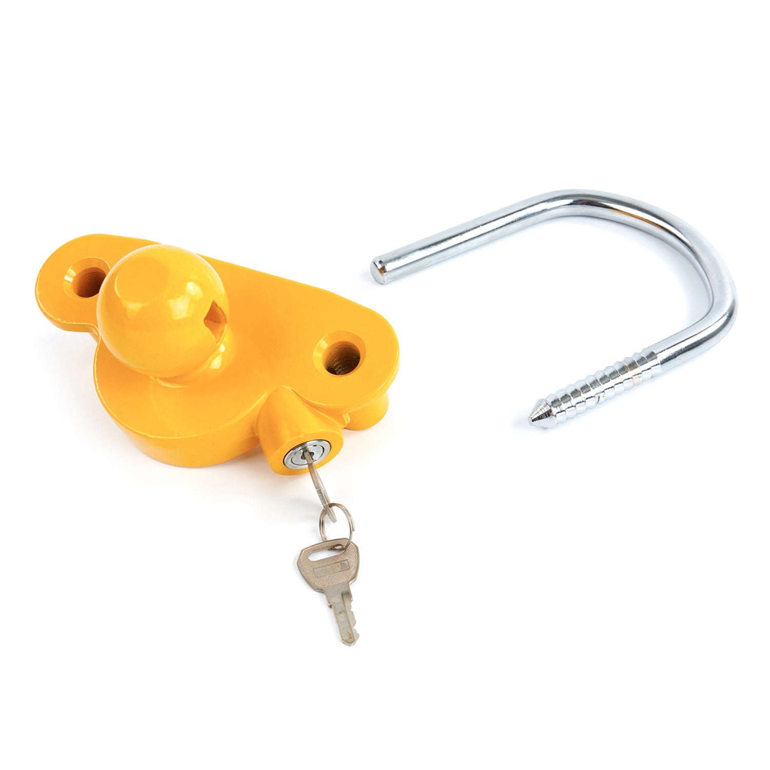 Lucchetto antifurto per blocco rimorchio-gancio traino per caravan camper roulotte 2 chiavi facile da montare giallo