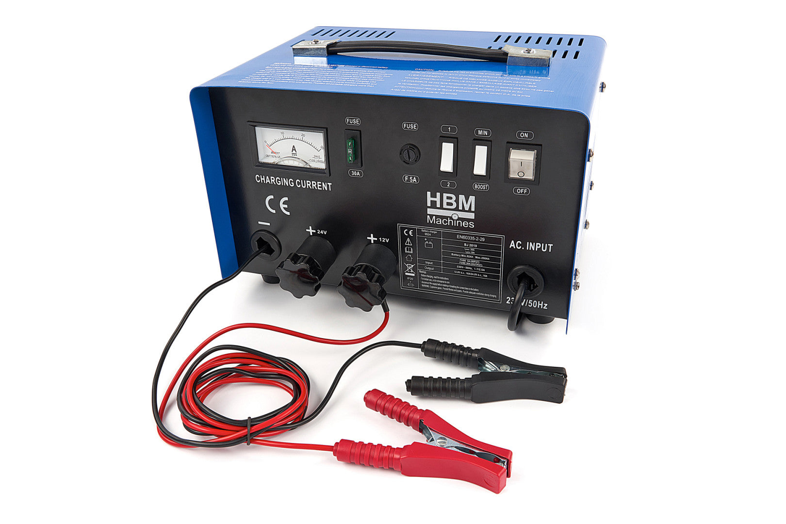 Caricabatterie per auto 12–24 V 92–210 Ah, mantenitore di carica con protezione da sovraccarico e compensazione termica, per tutti i tipi di batterie presenti sul mercato, piombo, gel o liquide, marca Hbm