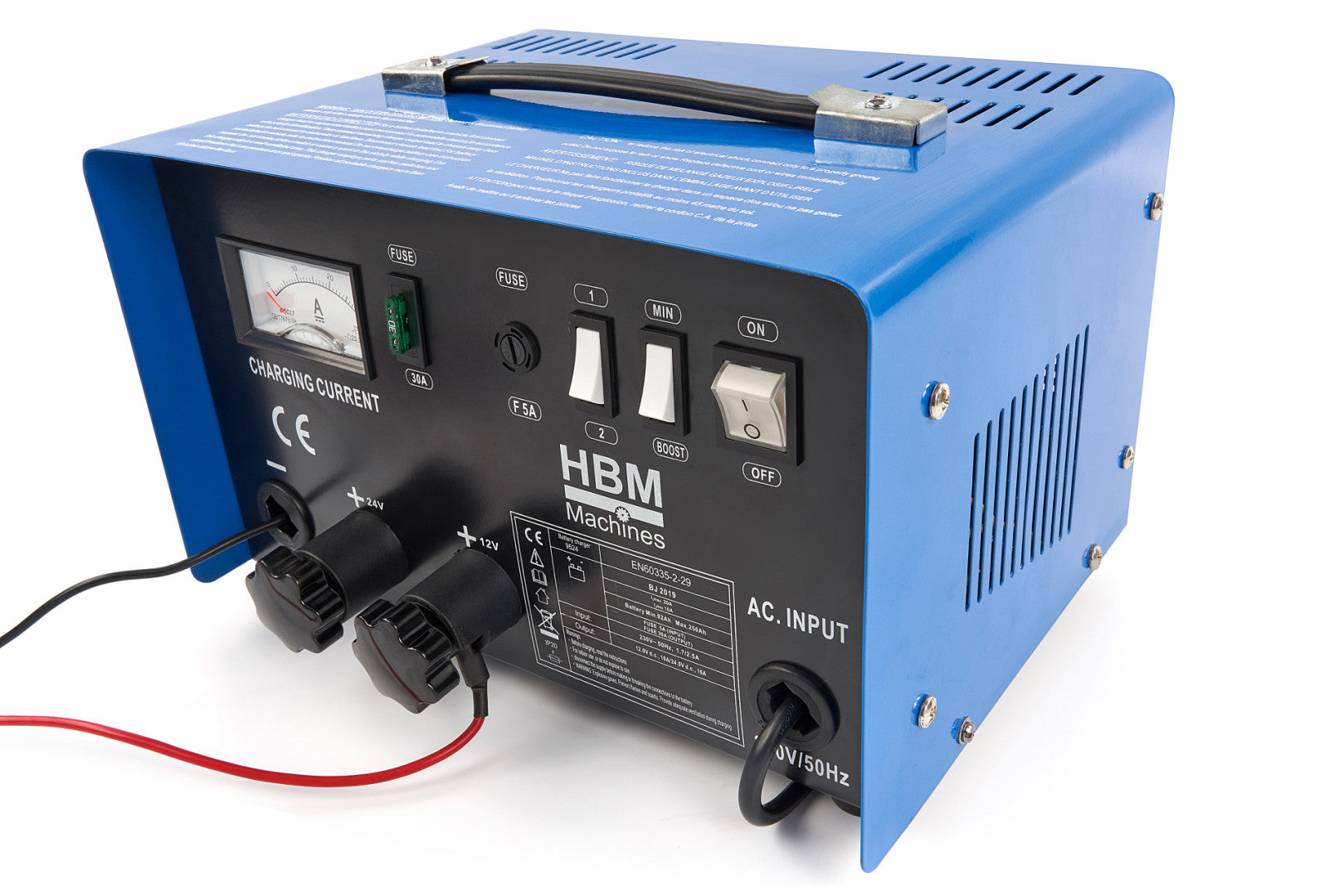 Caricabatterie per auto 12–24 V 92–210 Ah, mantenitore di carica con protezione da sovraccarico e compensazione termica, per tutti i tipi di batterie presenti sul mercato, piombo, gel o liquide, marca Hbm