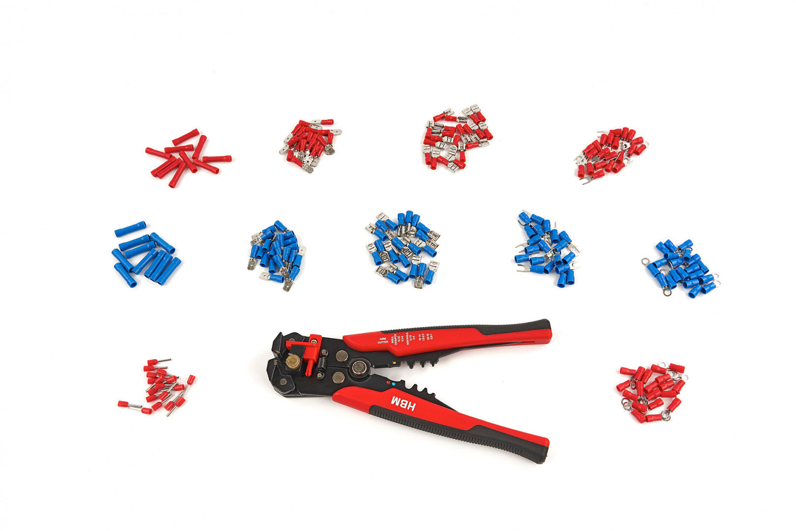 Pinza crimpatrice, pass through multifunzione spelafili per cavo rete, strumento crimpatura con 199pz connettori e coperture di protezione tester custodia
