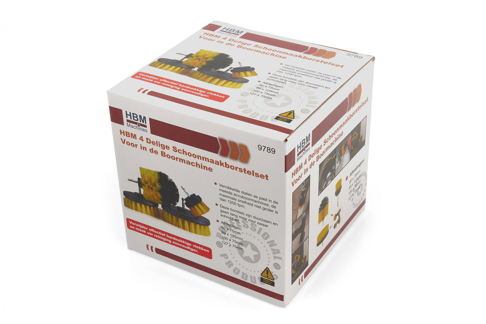 Set spazzole con adattatore per trapano elettrico, set di pulizia con setola rigide, 4 pezzi