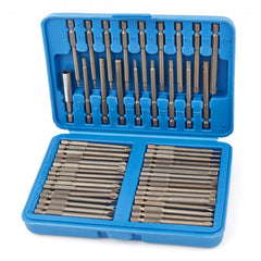Set da 50 pezzi con punte-inserti per avvitatore e trapano e bussole esagonali, in acciaio Cr-V, HBM Machines Olanda