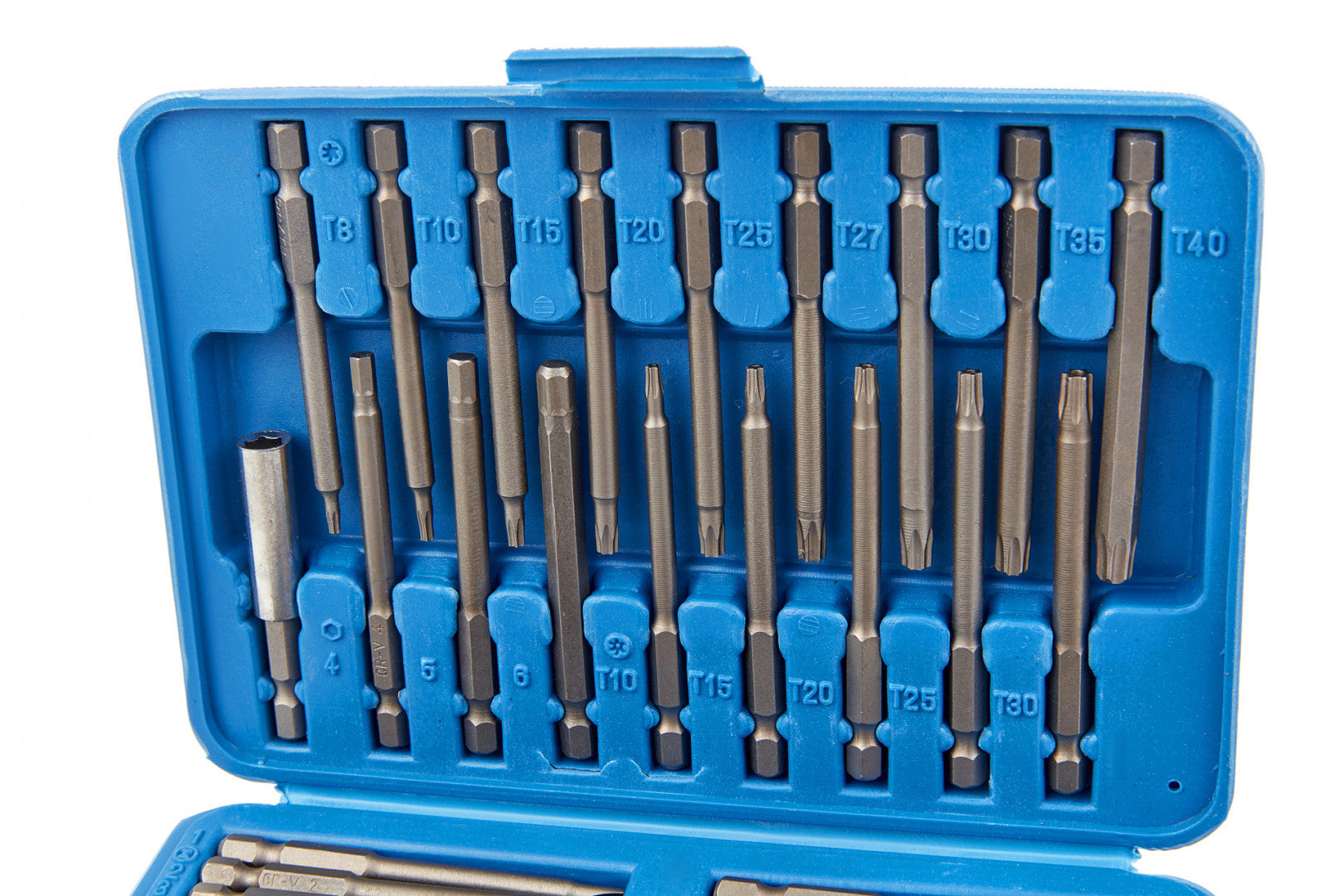 Set da 50 pezzi con punte-inserti per avvitatore e trapano e bussole esagonali, in acciaio Cr-V, HBM Machines Olanda