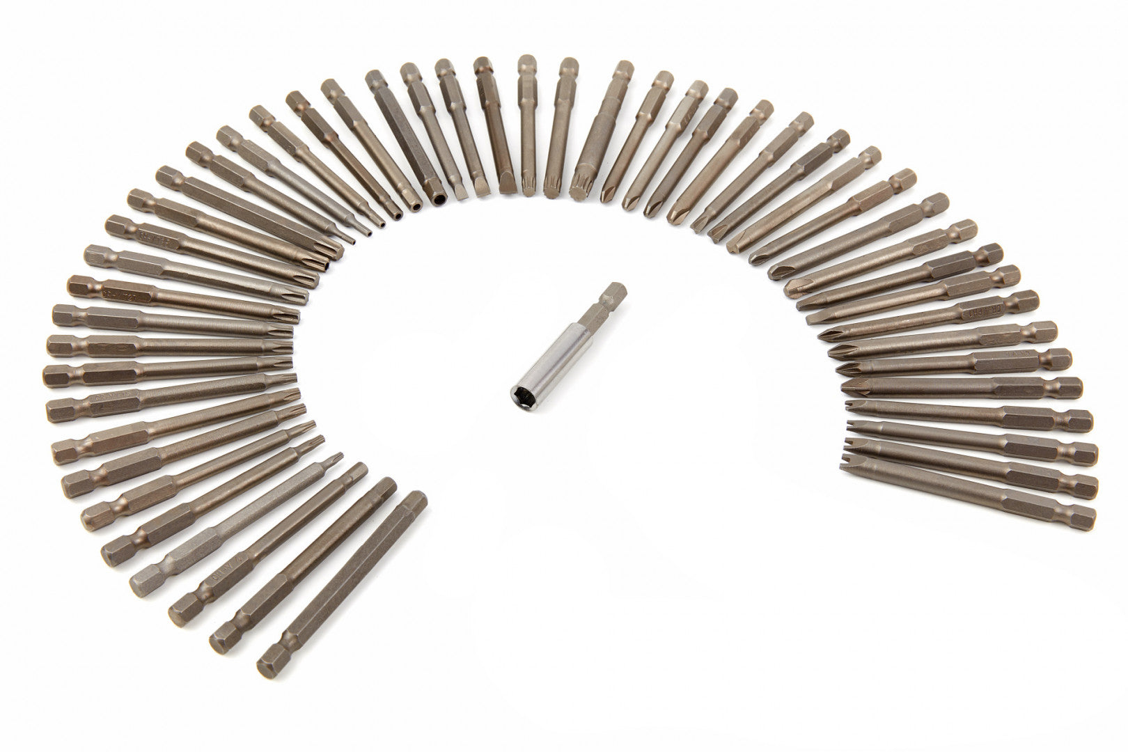 Set da 50 pezzi con punte-inserti per avvitatore e trapano e bussole esagonali, in acciaio Cr-V, HBM Machines Olanda