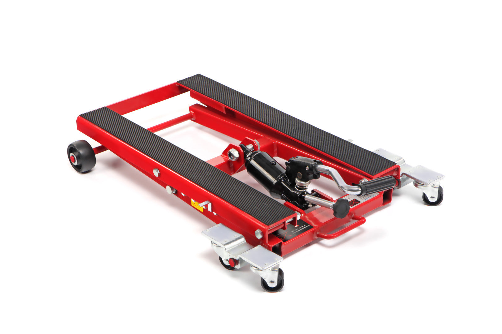 Sollevatore idraulico quad moto bici atv da officina capacità max. 500kg altezza regolabile 11-40 cm, sollevatore alzamoto con ruote officina operazione idraulica, HBM Machines Olanda