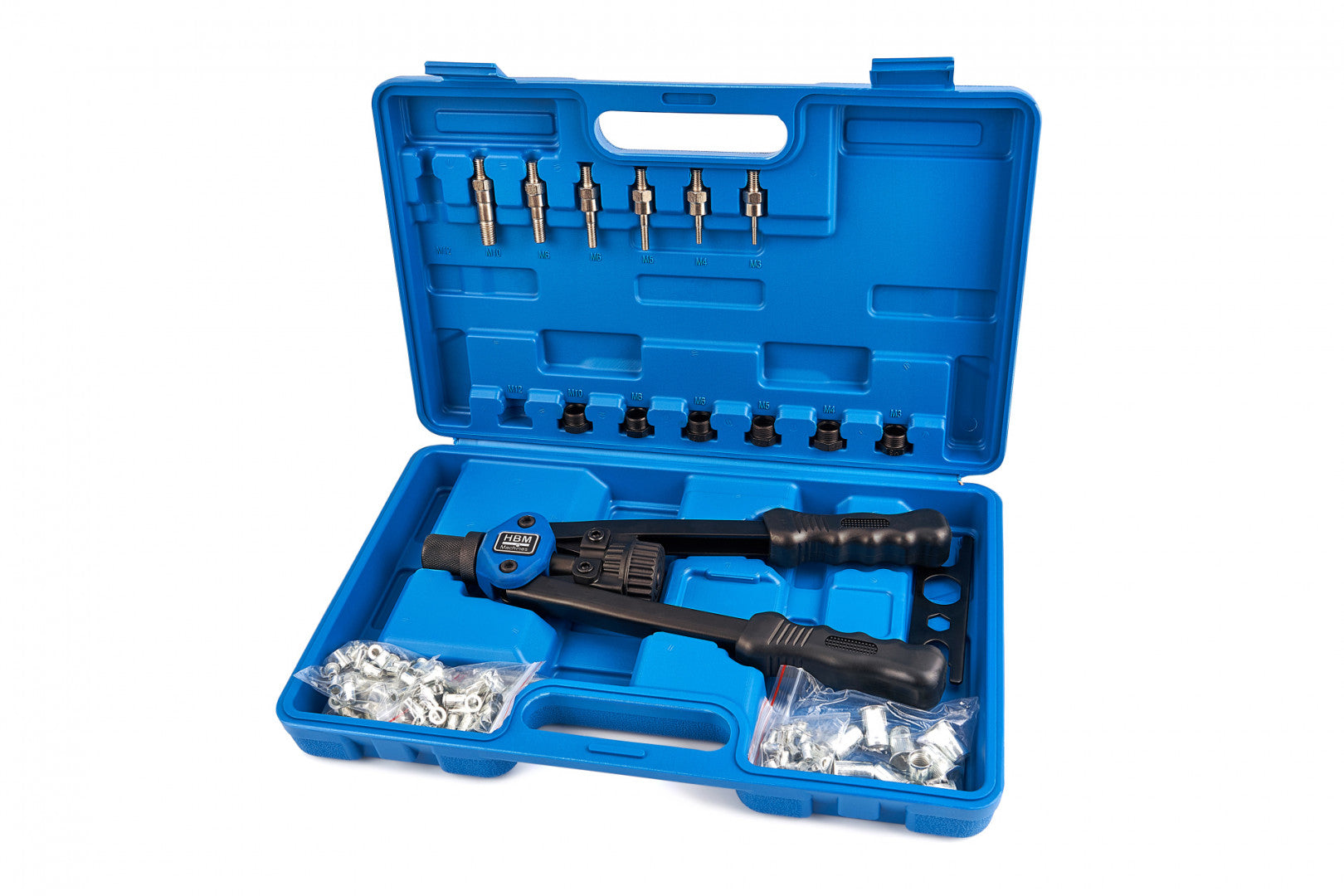 Pinza per rivettatura inserti filettati M3–M10