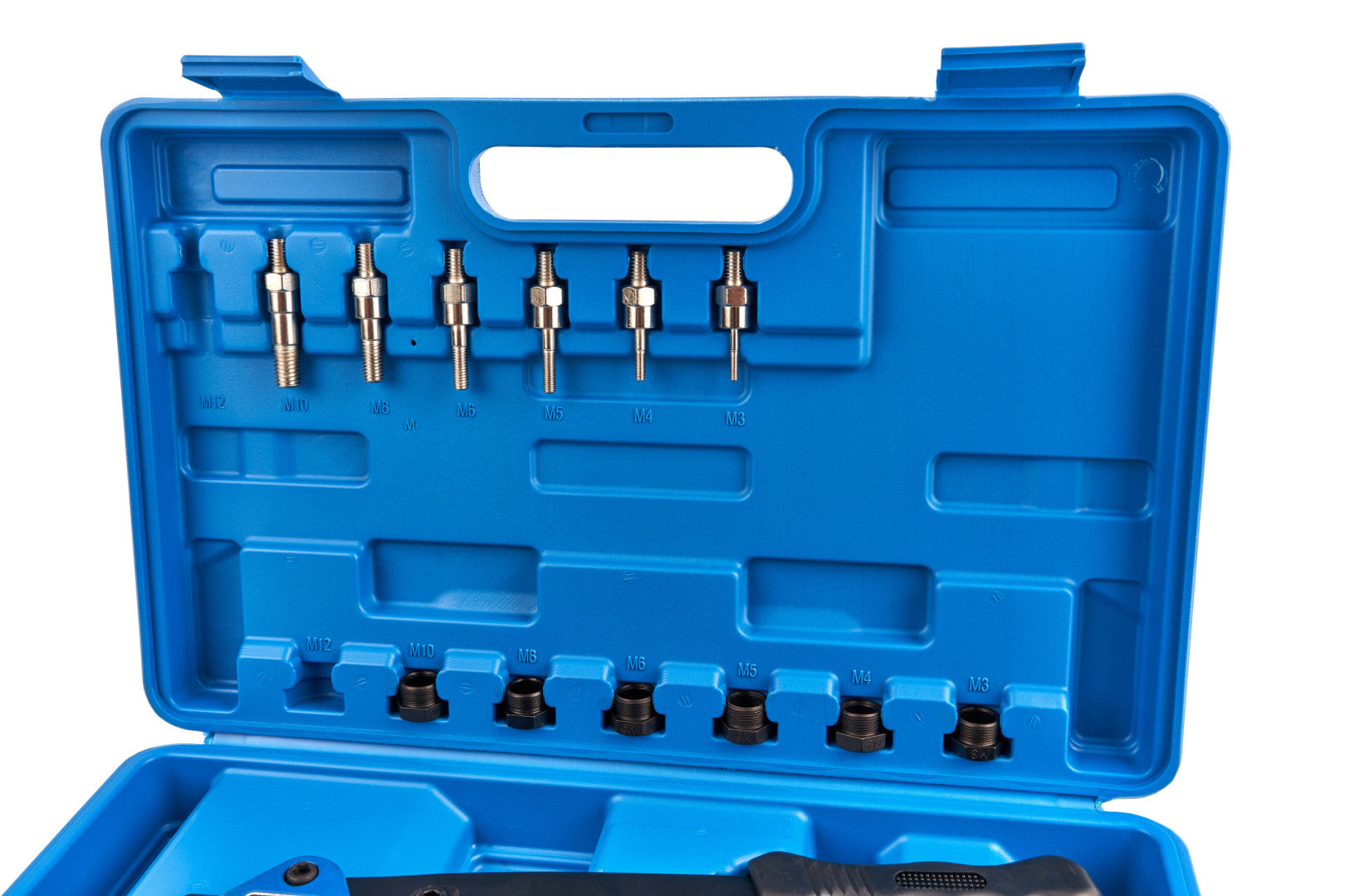 Pinza per rivettatura inserti filettati M3–M10