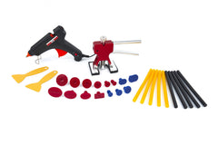 Kit tira bolle tirabolli auto per riparazione ammaccature grandine carrozzeria, tirabolli per carrozzeria, kit levabolle per auto e moto, tirabolle carrozzeria, estrattore per ammaccature ventosa carrozzeria, per grandine, 29 pezzi Hbm Olanda